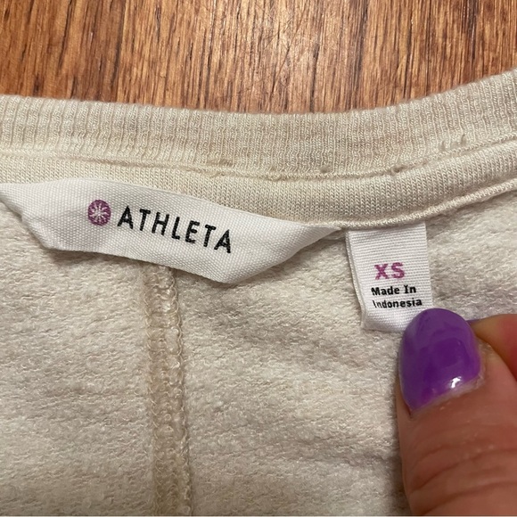 Athleta Studio Scoop Neck Oatmeal Sweatshirt size XS - Picture 13 of 16